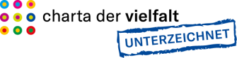 
Logo der Charta der Vielfalt mit dem Stempel „Unterzeichnet“.