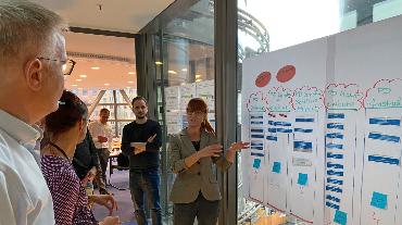 
Teammeeting in offener, agiler Atmosphäre